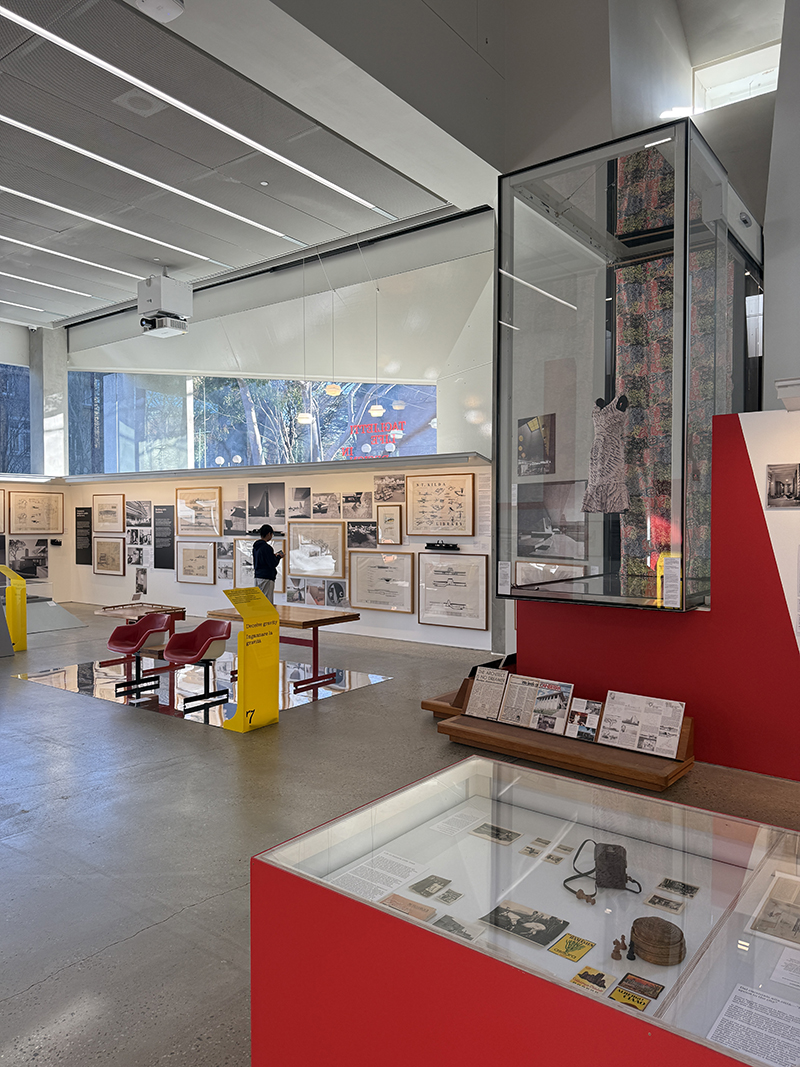 An image of the gallery showcasing the Enrico Taglietti exhibition at Melbourne School of Design