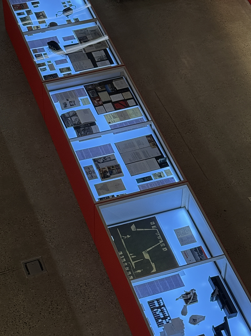 An image of the gallery showcasing the Enrico Taglietti exhibition at Melbourne School of Design
