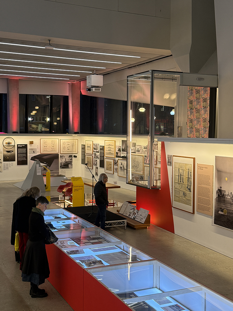 An image of the gallery showcasing the Enrico Taglietti exhibition at Melbourne School of Design