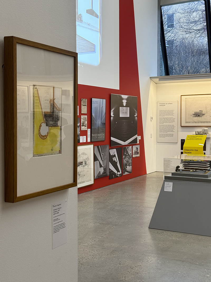 An image of the gallery showcasing the Enrico Taglietti exhibition at Melbourne School of Design