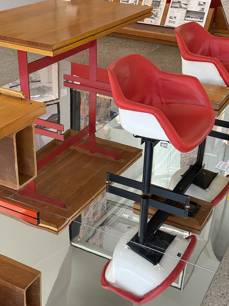 An image of the gallery showcasing the Enrico Taglietti exhibition at Melbourne School of Design